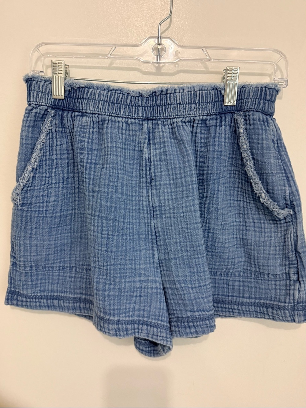 Aerie Blue Gauze Elastic Waist Pull-On Shorts